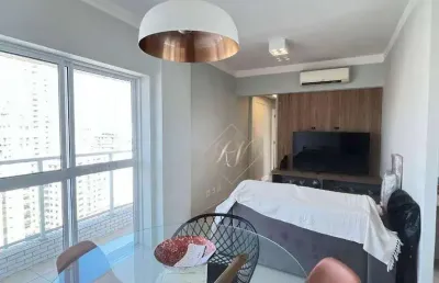 Vista mar incrivel, varanda enorme, 2 suítes, à 1 quadra da praia do boqueirão na cidade de santos!!!