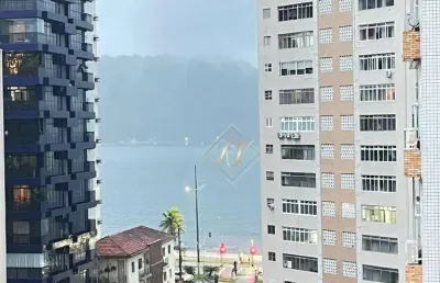 Totalmente reformado!!! andar alto, vista mar, 1 suíte, na quadra da praia, no bairro ponta da praia em santos!!!