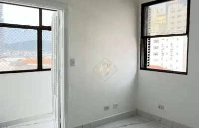 Totalmente reformado!!!! andar alto, vista mar, 1 suíte, na quadra da praia, no bairro ponta da praia em santos!!!