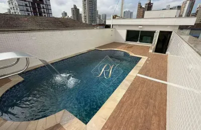 A melhor casa sobreposta alta que você já viu, e no melhor bairro de santos, a ponta da praia!!