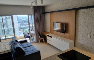 Excelente studio mobiliado - sacada - lazer - localização privilegiada