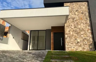 Casa moderna de 3 suítes, área gourmet e acabamento de alto padrão no cyrela