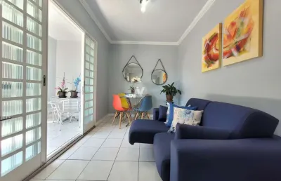 Apartamento mobiliado amplo com 03 dormitórios seno 01 suíte sacada com churrasq