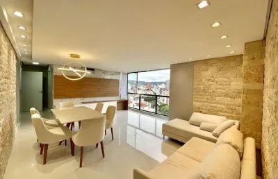 Apartamento alto padrão mobiliado com 1 dormitório e 2 vagas no bairro medianeir
