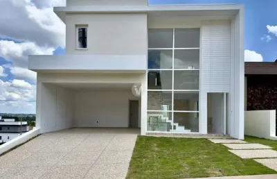 Casa nova com 4 suítes, piscina e vista panorâmica do condomínio real park