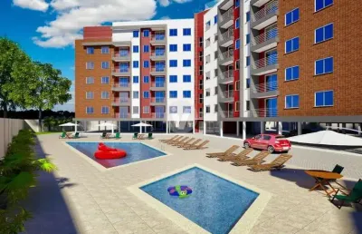 Apartamento 2 dormitórios, sacada com (espera) churrasqueira e vaga de garagem