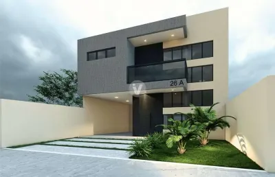 Casa em construção com 3 dormitórios e churrasqueira no residencial schons