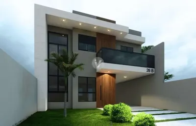 Casa em construção com 3 dormitórios e churrasqueira no residencial schons