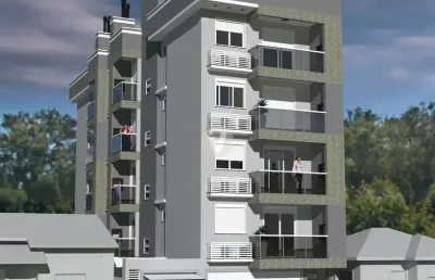 Apartamento 1 dormitório com sacada e churrasqueira em camobi