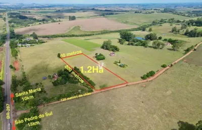 Área rural ideal para chácara! 100% útil e plana, apenas 10km de santa maria rs