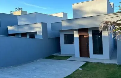 Casa nova com visual moderno e suíte por r$465.000,00