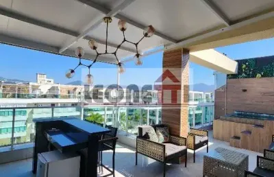 Imperdível cobertura à venda no recreio dos bandeirantes com 3 quartos, 2 suítes e 145m² de área! mobiliada! alto padrão.