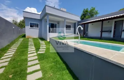Casa composta por 3 quartos com área de lazer completa á venda em nova guarapari, guarapari-es - realize negócios imobiliários.