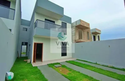 Casa duplex composta por 3 quartos com área gourmet á venda em meaípe, guarapari-es - realize negócios imobiliários.