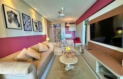 Apartamento mobiliado composto por 3 quartos á venda na praia do morro, guarapari-es