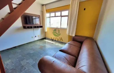 Cobertura duplex mobiliado composto por 3 quartos  á venda na praia do morro, guarapari-es