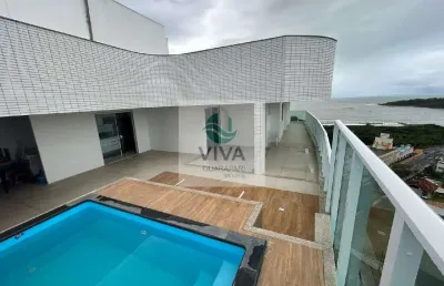 Cobertura composta por 4 quartos com área de lazer completa á venda na praia do morro, guarapari-es - realize negócios imobiliários.
