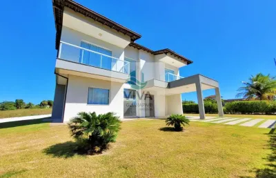 Casa duplex em condomínio composto por 5 suítes com área de lazer á venda no bairro lameirão, guarapari-es  - realize negócios imobiliários.