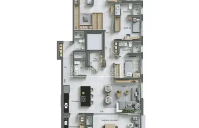Apartamento à venda no condomínio cidade de barcelona, próximo ao parque olhos d`água - ribeirão preto/sp.