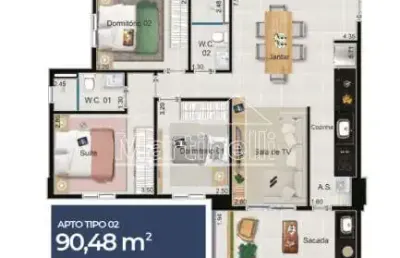 Apartamento com 3 quartos à venda no República, Ribeirão Preto 