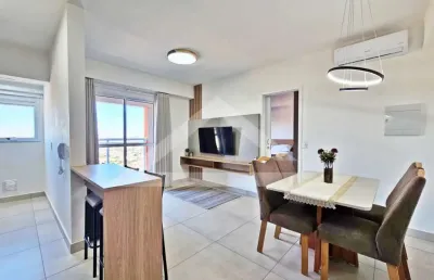 Apartamento mobiliado para locação no condomínio apogeo, próximo ao ribeirão shopping - ribeirão preto/sp.