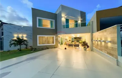 Luxuosa residência duplex 5/5 sendo 04 suítes no cond green woods