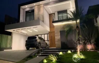Casa de alto padrão para venda no condomínio brisas jundiaí - a/c 265 m², te 365m²; 04 suítes com varandas, (01 c/ hidro e closet ), 04 vagas, lazer total.