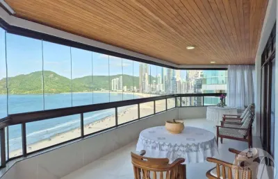 Apartamento frente mar com 4 quartos e 2 vagas barra sul  bc