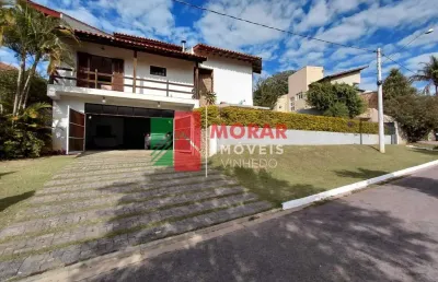 Casa em condomínio fechado com 5 quartos para alugar na jabaru, 433, vista alegre, vinhedo, 400 m2 por r$ 10.000
