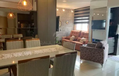 Apartamento mobiliado na gleba palhano - 2 vagas de garagem - na rua do shopping aurora - lazer completo