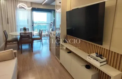 Apartamento com 2 quartos sendo 1 suite, completo em armarios planejados com churrasqueira na sacada