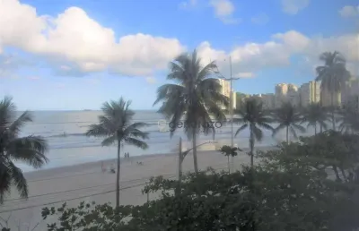 Apartamento a venda praia das astúrias- guarujá, 01 dormitório, frente ao mar, com lazer no prédio