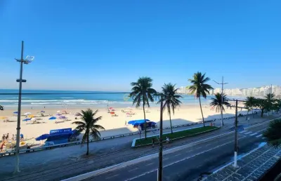 Apartamento frente à praia, 03 dormitórios, 01 vaga, pitangueiras