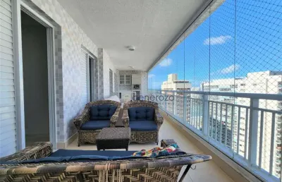 Apartamento para venda na praia das astúrias, varanda gourmet, 03 dormitórios, com vista mar e lazer completo