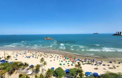 Apartamento para venda na praia das pitangueiras, frente ao mar, 03 dormitórios, com 01 vaga de garagem e sacada