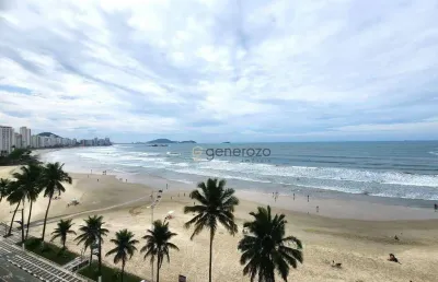 Apartamento a venda na praia das astúrias, frente ao mar, 03 dormitórios, 02 vagas de garagem