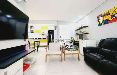 Apartamento a venda na praia das pitangueiras, 02 dormitórios, sacada gourmet, 02 vagas de garagem e lazer no prédio