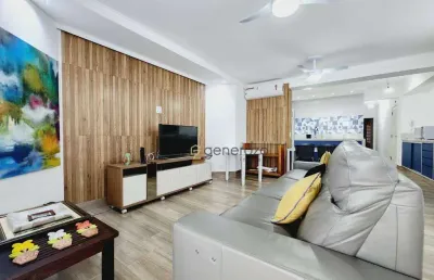 Apartamento a venda na praia das astúrias, 03 dormitórios, com garagem e lazer