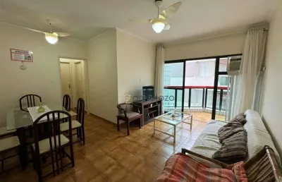 Apartamento a venda na praia da enseada, 02 dormitórios, com sacada e 01 vaga de garagem