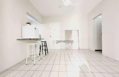 Apartamento a venda na praia das pitangueiras, 01 dormitório, com sacada e 01 vaga de garagem