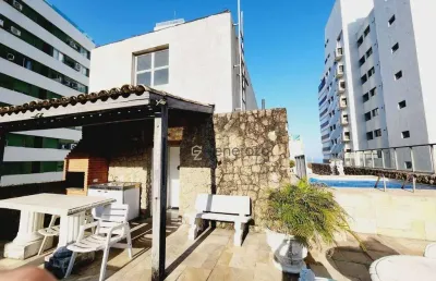 Cobertura a venda na praia das astúrias, prédio frente ao mar, 03 suítes, garagem e lazer