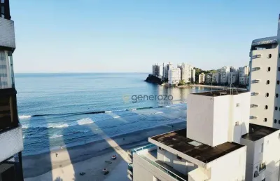 Apartamento a venda na praia das astúrias, frente ao mar, 03 dormitórios, com garagem e lazer