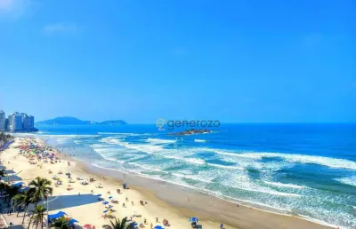 Apartamento frente à praia das pitangueiras, 02 dormitórios, 01 suítes, 01 vaga