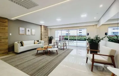 Apartamento a venda na praia das astúrias, prédio novo, 03 dormitórios, varanda gourmet e lazer no prédio