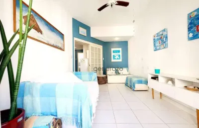 Apartamento com 1 dormitório à venda, 55 m² por r$ 320.000,00 - pitangueiras - guarujá/sp