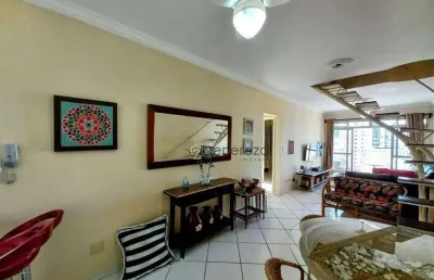 Cobertura com 2 dormitórios à venda, 150 m² por r$ 750.000 - pitangueiras - guarujá/sp