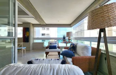 Apartamento a venda na praia das astúrias, 03 suítes, varanda gourmet, 02 vagas de garagem