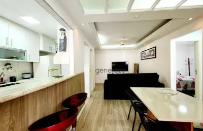 Apartamento a venda na praia das pitangueiras, 02 dormitórios, 02 vagas de garagem e lazer