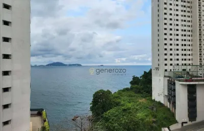 Apartamento a venda na praia das astúrias, vista para o mar, 02 dormitórios, com garagem e lazer