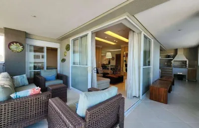 Apartamento a venda na praia das astúrias, varanda gourmet, 03 dormitórios, com 02 vagas e lazer